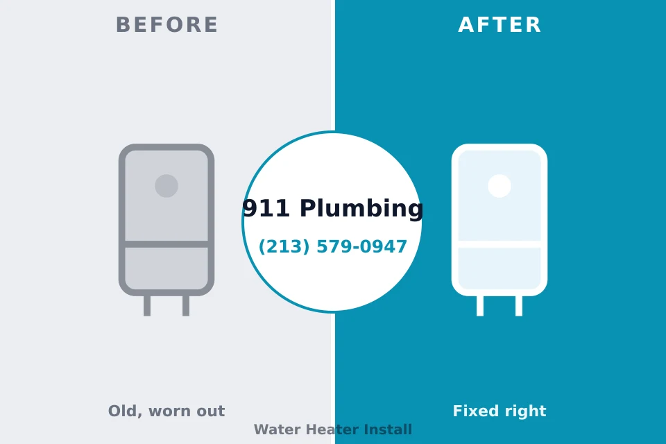 Before and after: plumbing repair Sussex, NJ